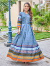 Gray Colour Rayon Print Gown Collection Exporters In India Aaradhna 2032
